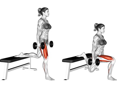 Vrouw die Bulgarian Split Squat doet
