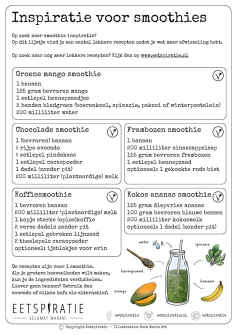 Overzicht van superfoods voor smoothies