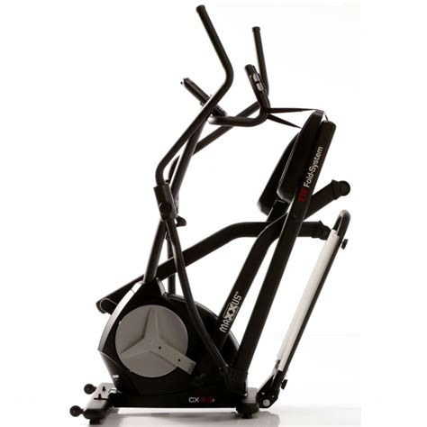 Inklapbare crosstrainer in opgevouwen positie