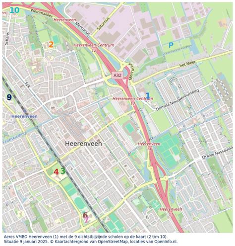 Locatie Heerenveen op de kaart