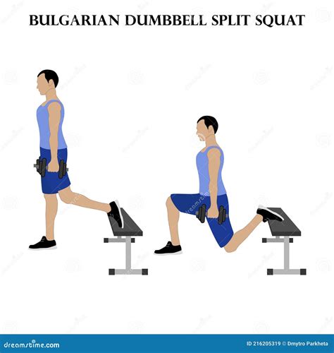 Animatie van een Bulgarian Split Squat