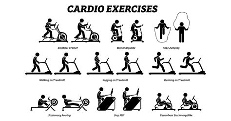 Verschillende cardio-apparaten in een fitnessruimte