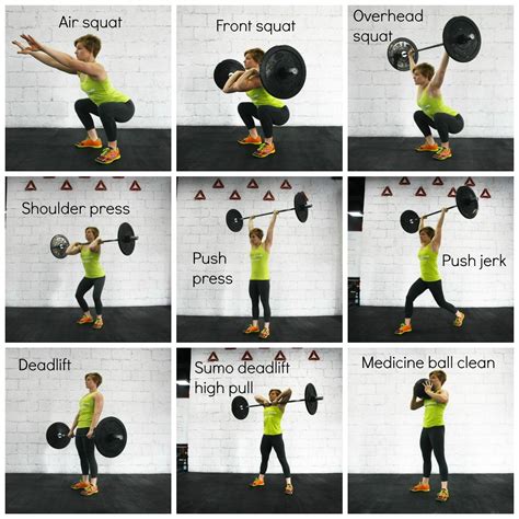 Een typische CrossFit WOD met diverse oefeningen