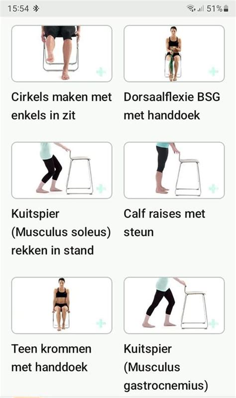 Tabel met oefeningen voor en tegen diastase
