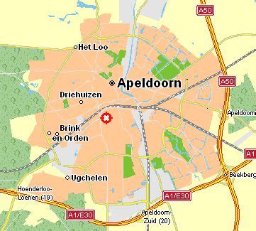 Kaart van Apeldoorn met de locatie van Basic-Fit Schorpioenstraat