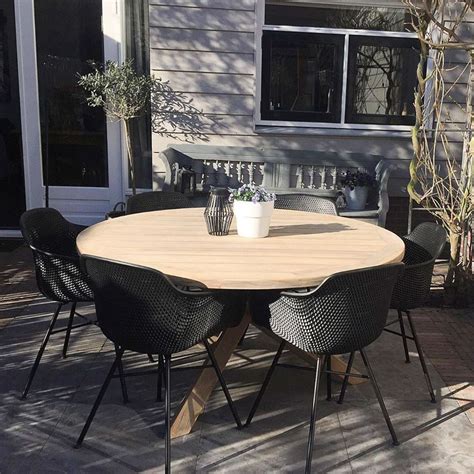 Voorbeeld van een ronde tuintafel