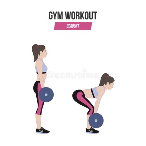 Illustratie van de deadlift oefening