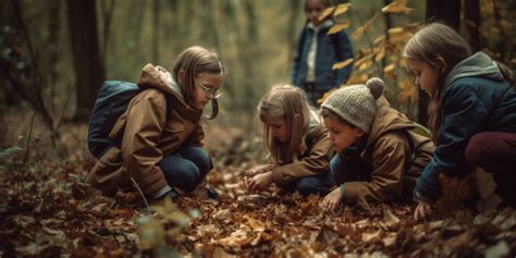 kinderen in het bos