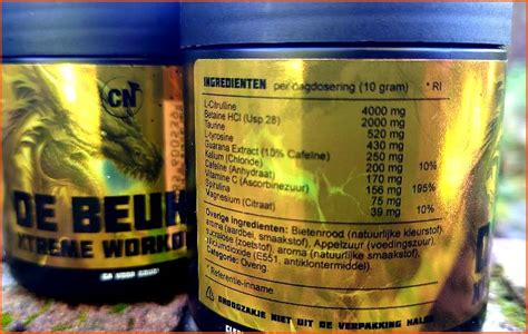 Ingrediënten van een pre-workout supplement