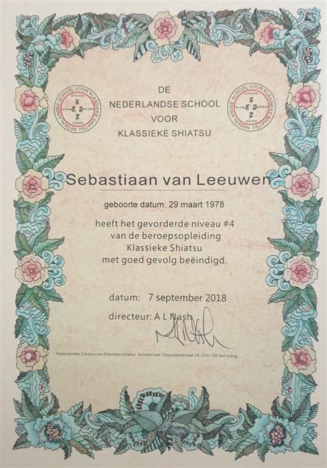 Diploma's en certificaten van Gerard Sombroek