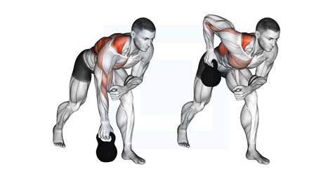 Kettlebell row techniek