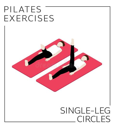 Diagram van Single Leg Circles pilates oefening
