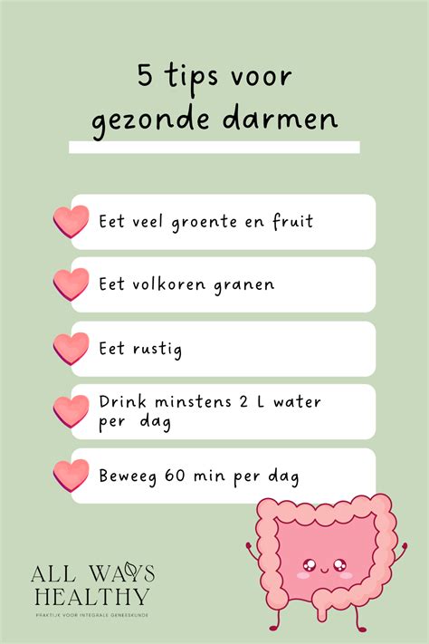 Infographic met tips voor gezonde darmen