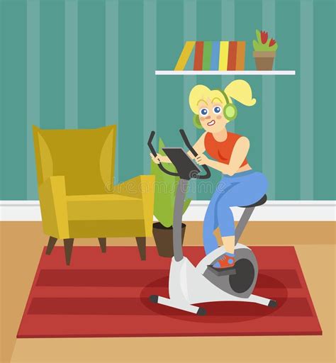 Hometrainer in een woonkamer