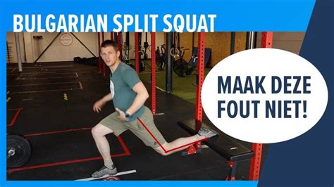 Infographic met de stappen voor de correcte uitvoering van de Bulgarian split squat