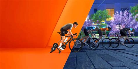 Zwift virtuele wereld met lopers