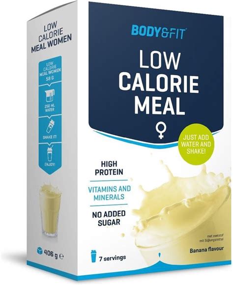 Afbeelding van verschillende smaken Body & Fit Low Calorie Meal shakes