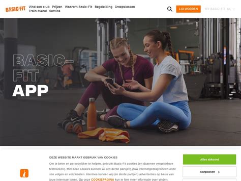 Screenshot van de My Basic-Fit app met opties voor profielbeheer