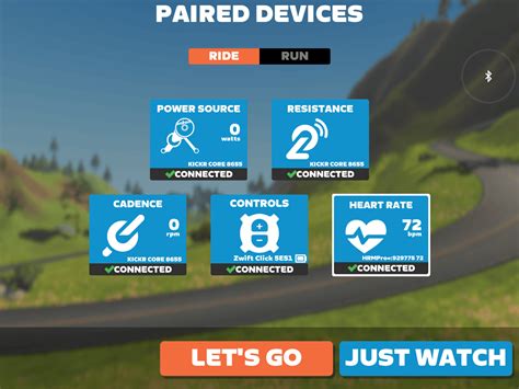 Zwift Connections menu met Strava optie