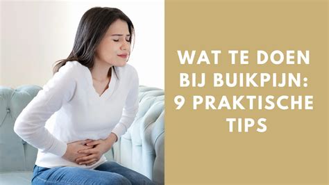 Infographic met tips voor het verlichten van buikpijn