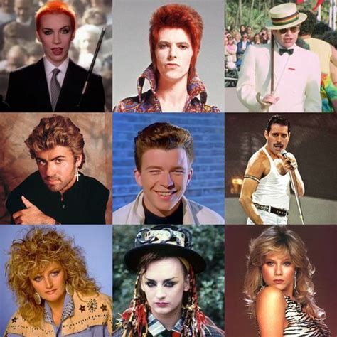 Collage van jaren '80 fitness iconen