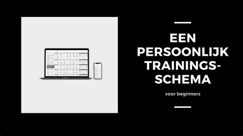 persoonlijk trainingsschema