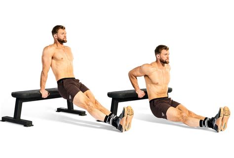 Uitvoering van Triceps Dips