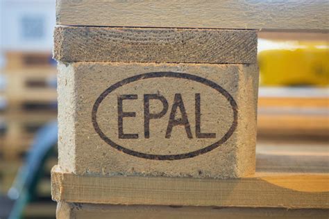 EPAL keurmerk op een pallet