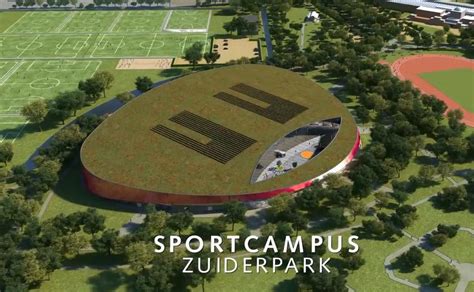 Kaart van Den Haag met de locatie van Sportcampus Zuiderpark