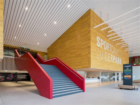 Infographic met de verschillende sportfaciliteiten in Sportcampus Zuiderpark