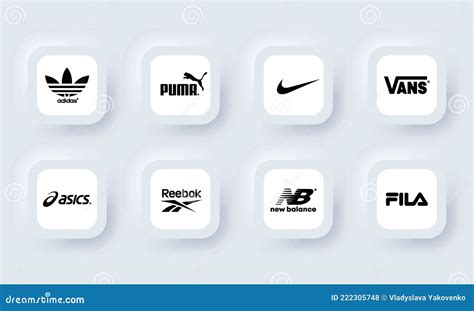 Logo's van Nike, Adidas en Reebok