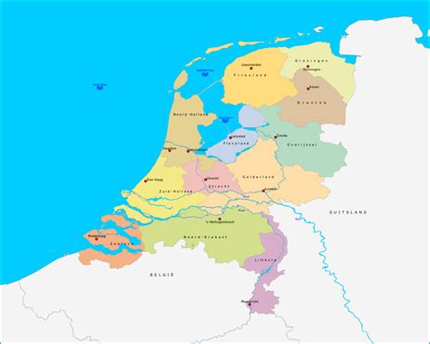 Kaart van Nederland met locaties van hulpmiddelenwinkels