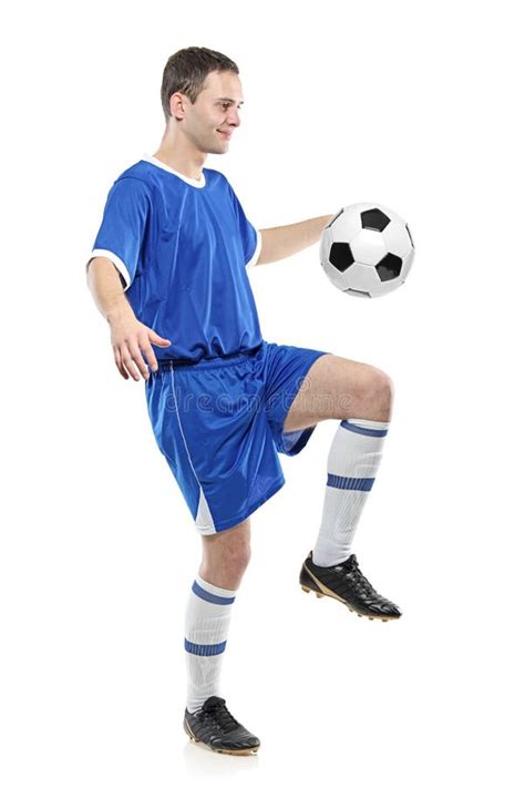 Voetballer met bal
