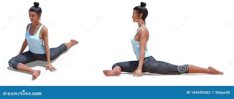 Vrouw in yoga pose