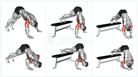 Verschillende varianten van push-ups