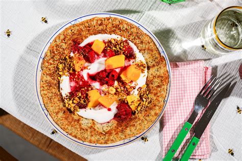 Gezonde havermout pannenkoeken met fruit
