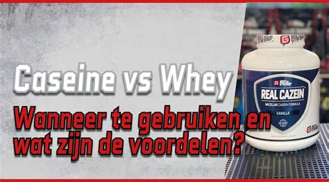 Grafiek die de absorptiesnelheid van Caseïne en Whey vergelijkt