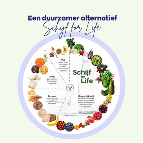 Schema van een gebalanceerd voedingspatroon.