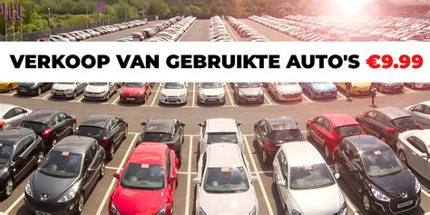 Vloot van gebruikte auto's op een veilinglocatie
