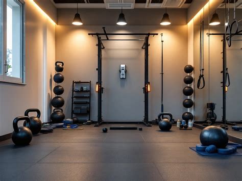 Fitness studio met trainingsapparatuur