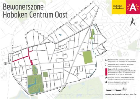 Kaart van Hoboken met de locaties van Basic-Fit