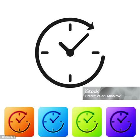 Symbool van een klok met 24/7 erop