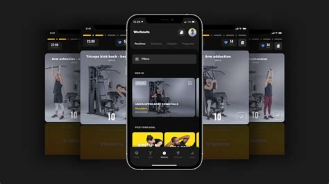 Interface van de Technogym app met AI Coach opties