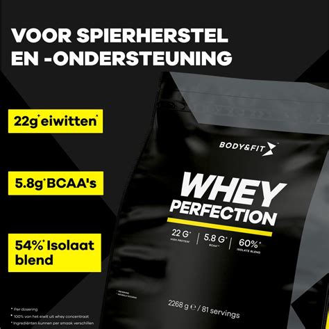 Grafiek met eiwitverhoudingen in Whey Perfection