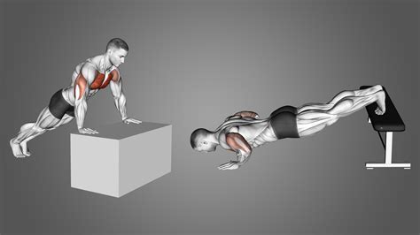 Verschillende variaties van push-ups