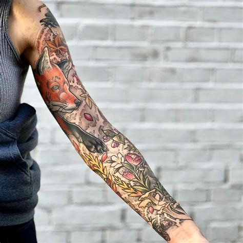 Voorbeeld van een sleeve tattoo