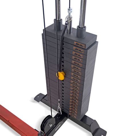 Weight stack met verschillende gewichten