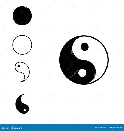 Diagram van Yin en Yang symbolen