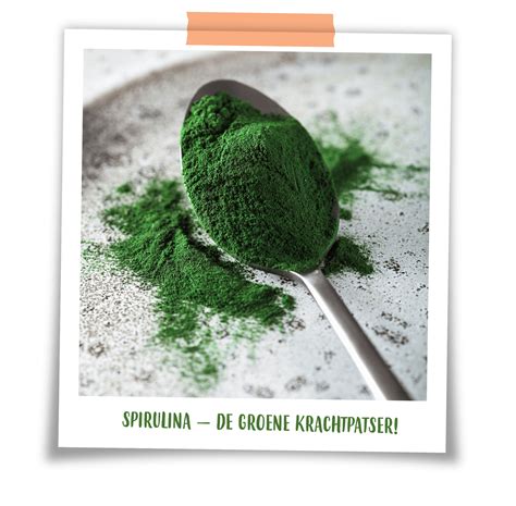 Infographic met gezondheidsvoordelen van spirulina