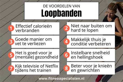 Grafiek met de belangrijkste voordelen van de Rockerz loopband